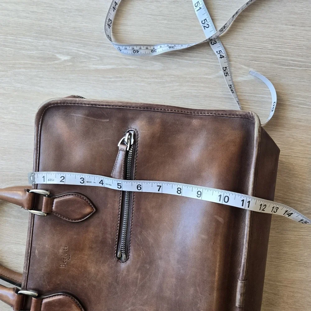 Berluti‎ Paris Brown Leather Academia Briefcase